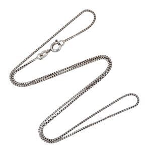 Estate Sterling Silver 925 1.2mm Box Chain Necklace 18"